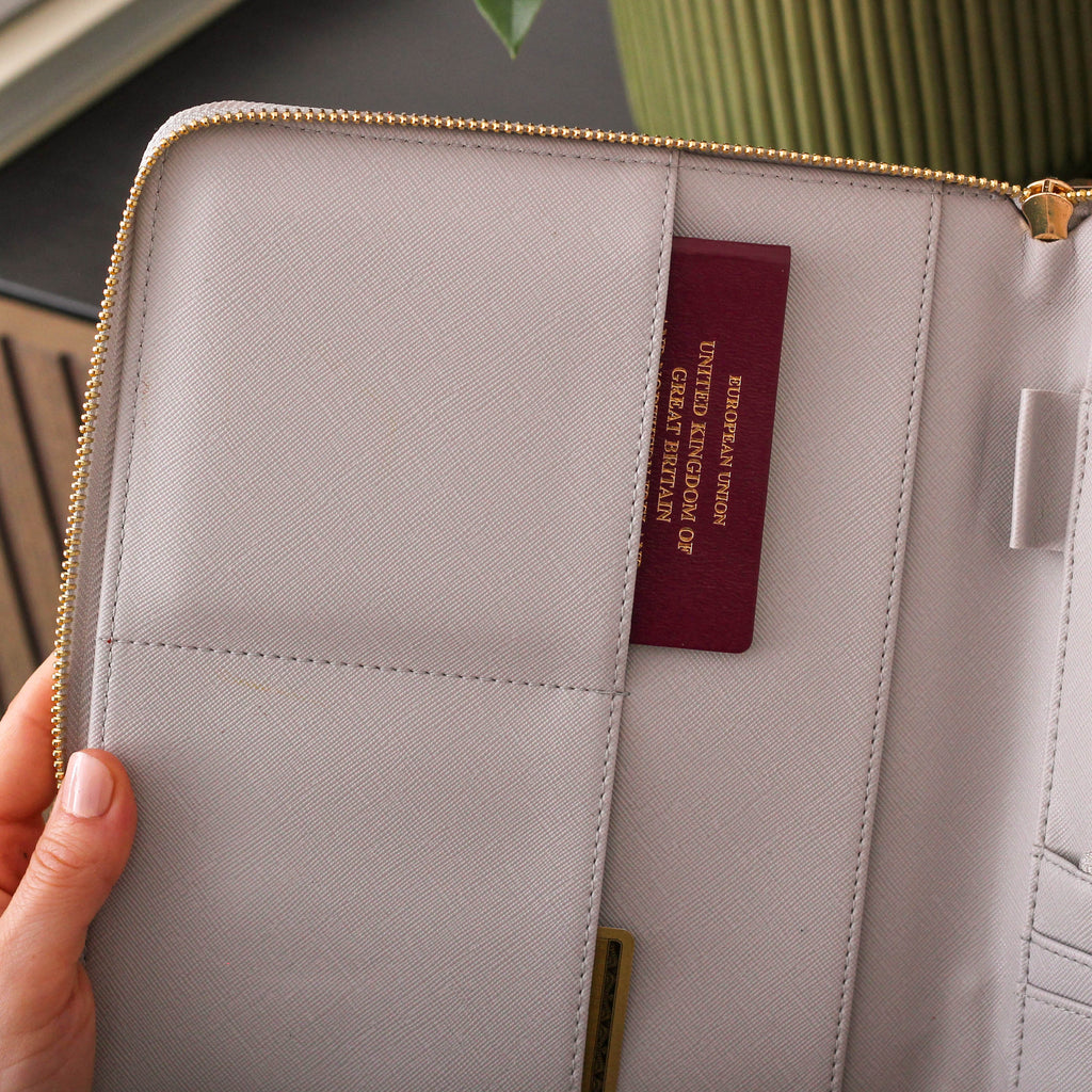 Personalised Cream Technology Case Travel Gift
