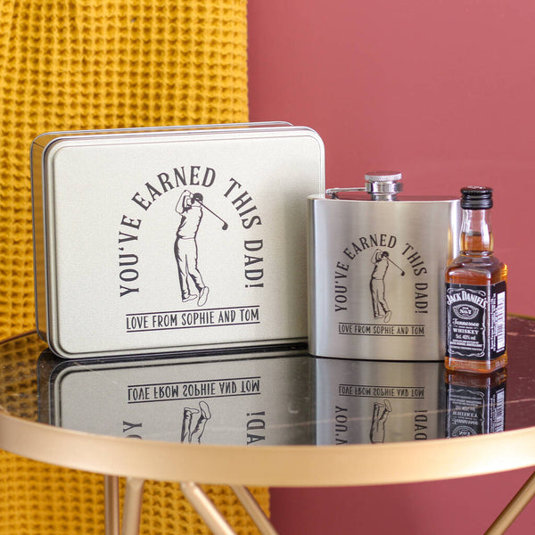 Personalised 19th Hole Whiskey Gift Tin For Him