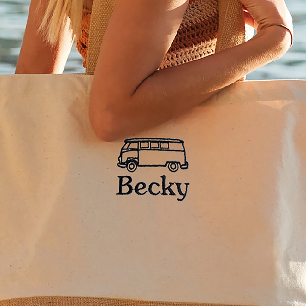 Personalised Campervan Tote Travel Bag Holiday Gift