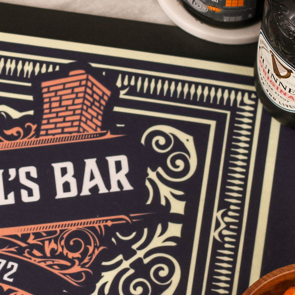 Personalised Brewery Bar Runner Gift For Dad's Home Bar