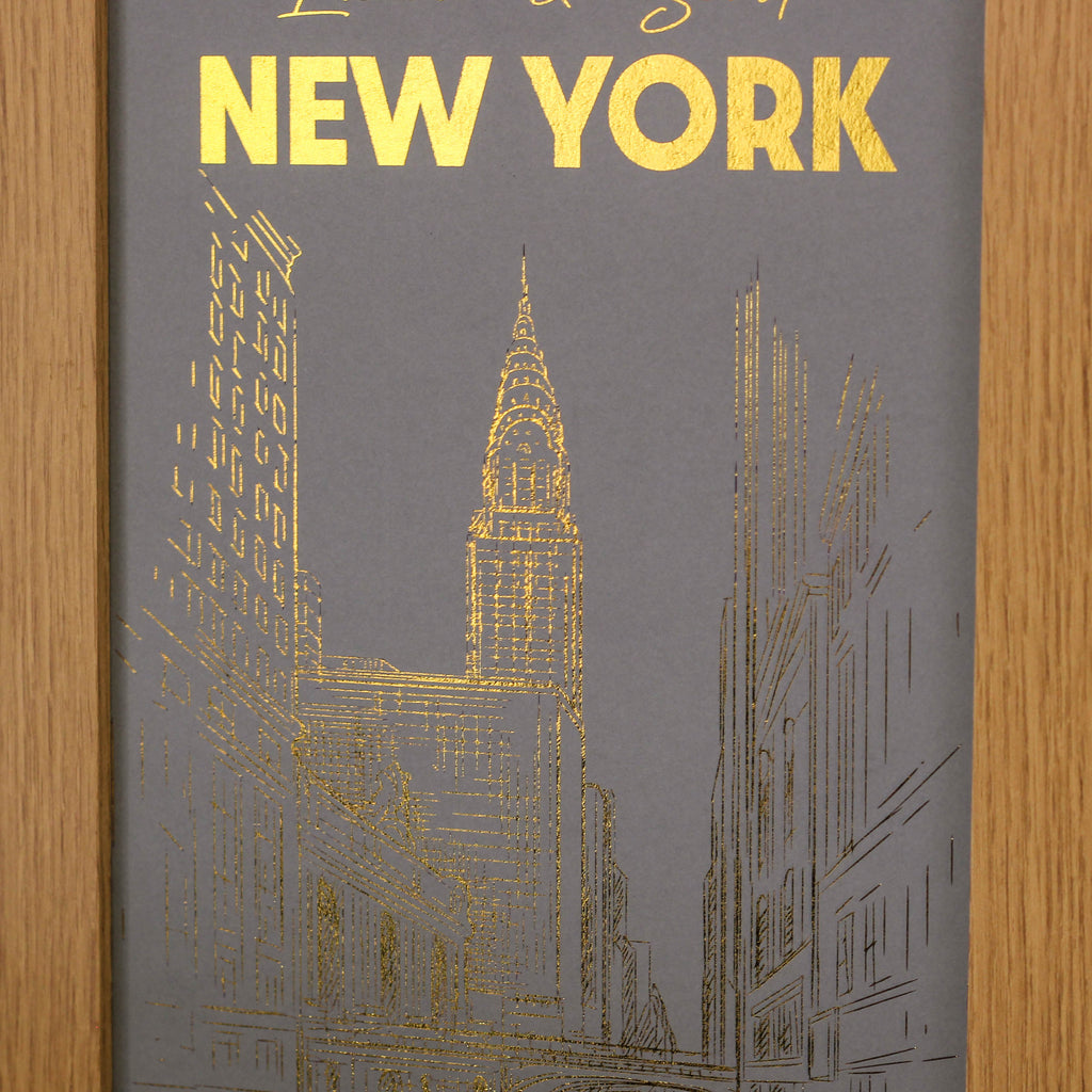 Personalised New York Foiled Travel Print Gift