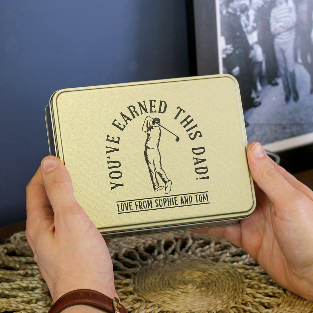 Personalised 19th Hole Whiskey Gift Tin For Him