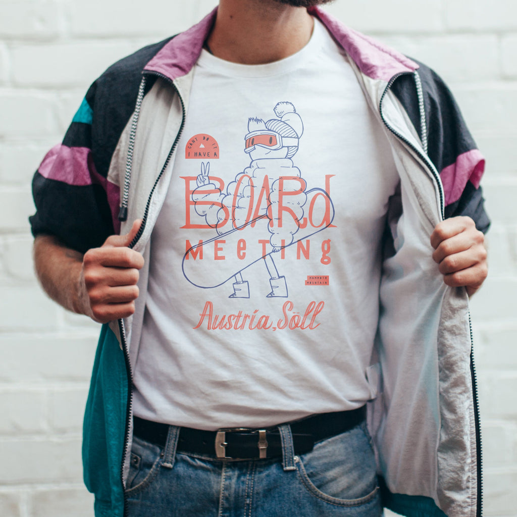 Personalised Board Meeting Snowboarder T Shirt Ski Gift