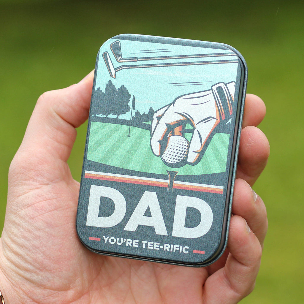 Personalised Retro Mini Golf Tin With Tees