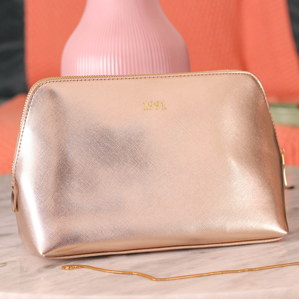Personalised Birthday Gift Year Make Up Bag For Her