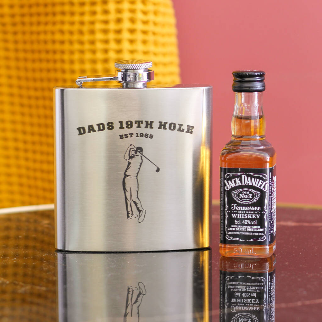 Personalised 19th Hole Whiskey Gift Tin For Him