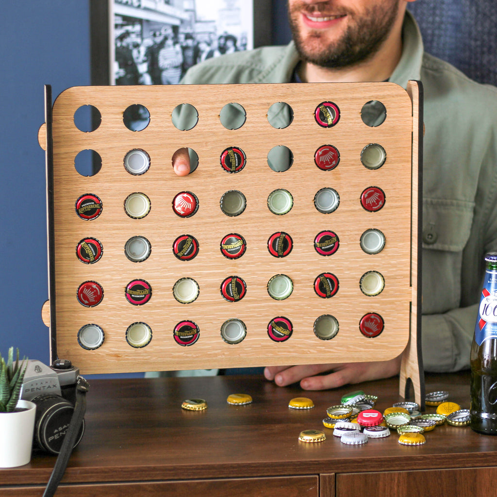 Beer Bottle Cap Collector Match Four In A Row Game