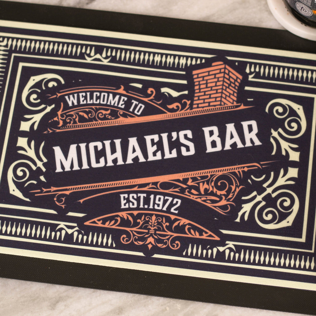 Personalised Brewery Bar Runner Gift For Dad's Home Bar