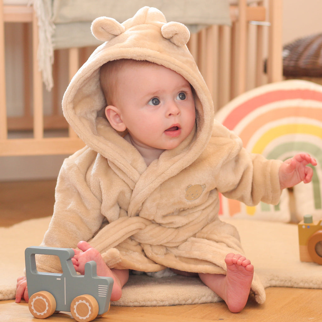 Personalised Baby Dressing Gown Bear