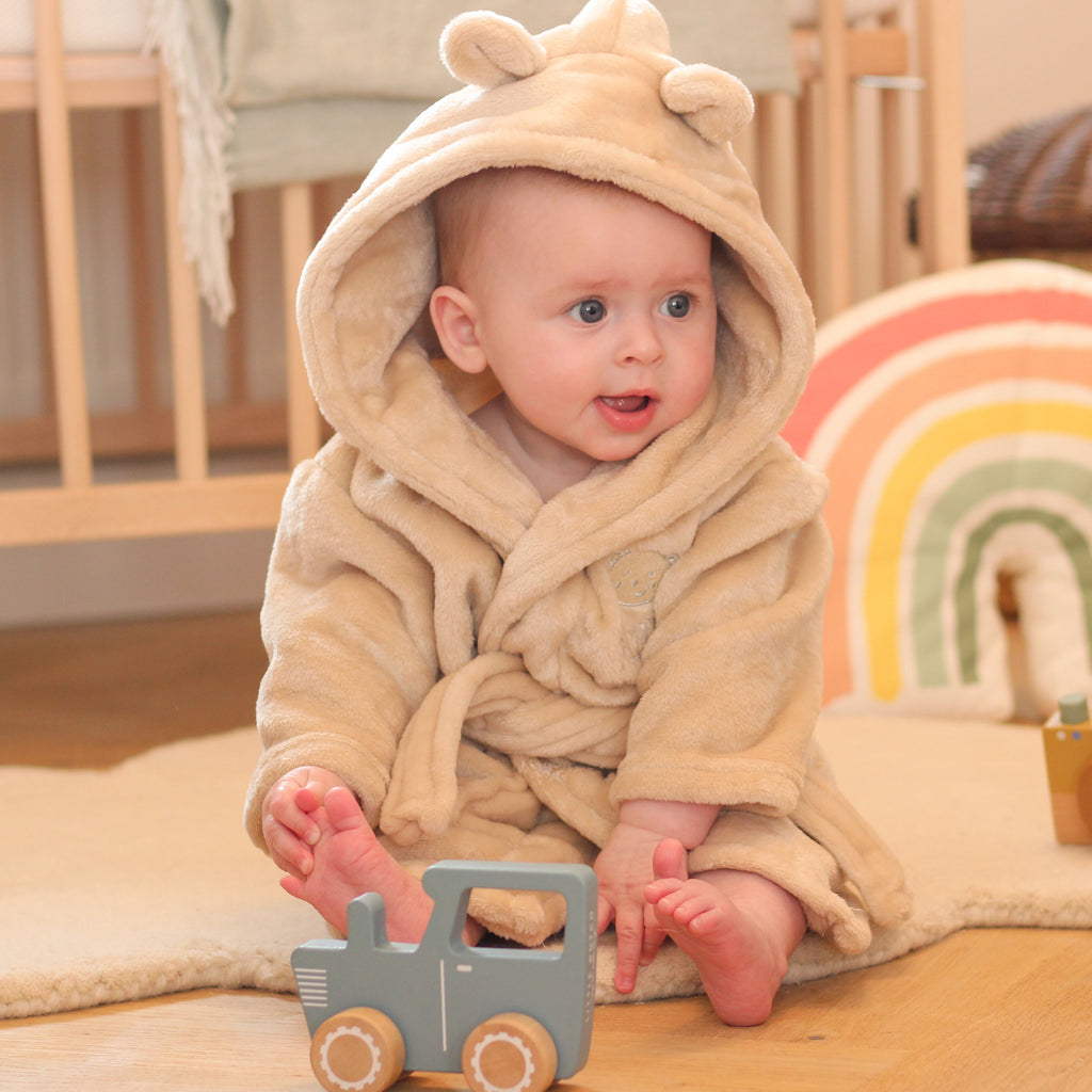 Personalised Baby Dressing Gown Bear