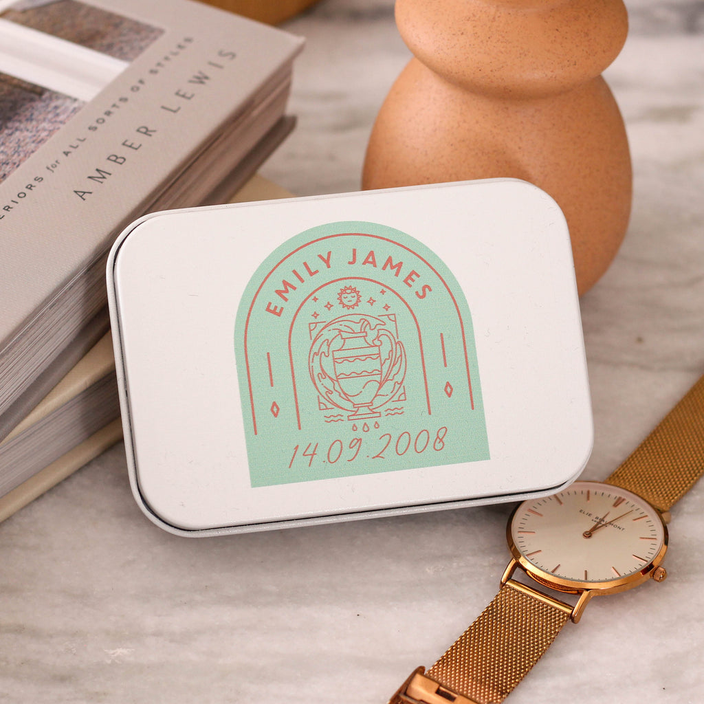 Personalised Birthday Star Sign Zodiac Tin Keepsake