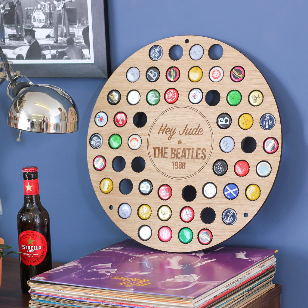 Personalised Beer Cap Music Vinyl Collector For Home