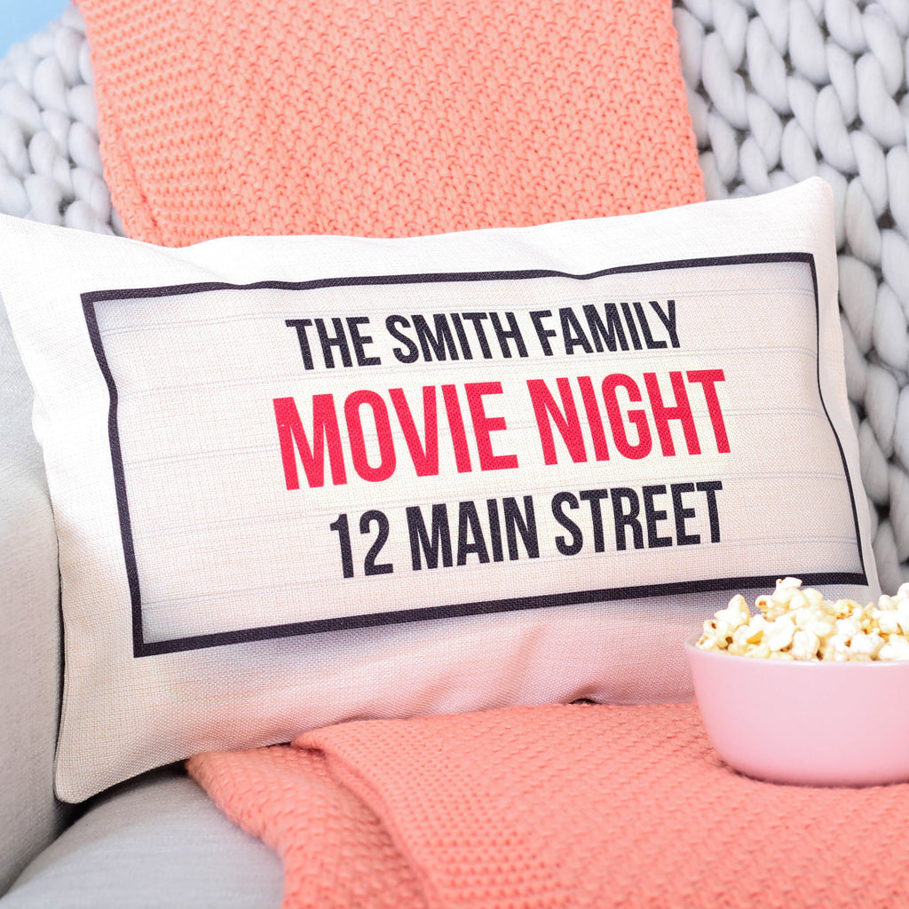 Family Movie Night Personalised Cushion For The Home