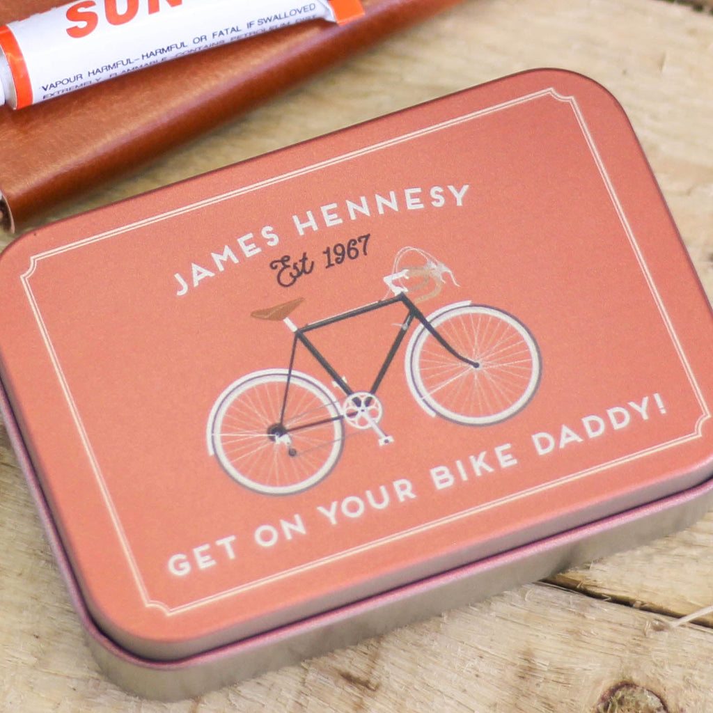 Personalised Retro Bike Puncture Repair Kit Gift