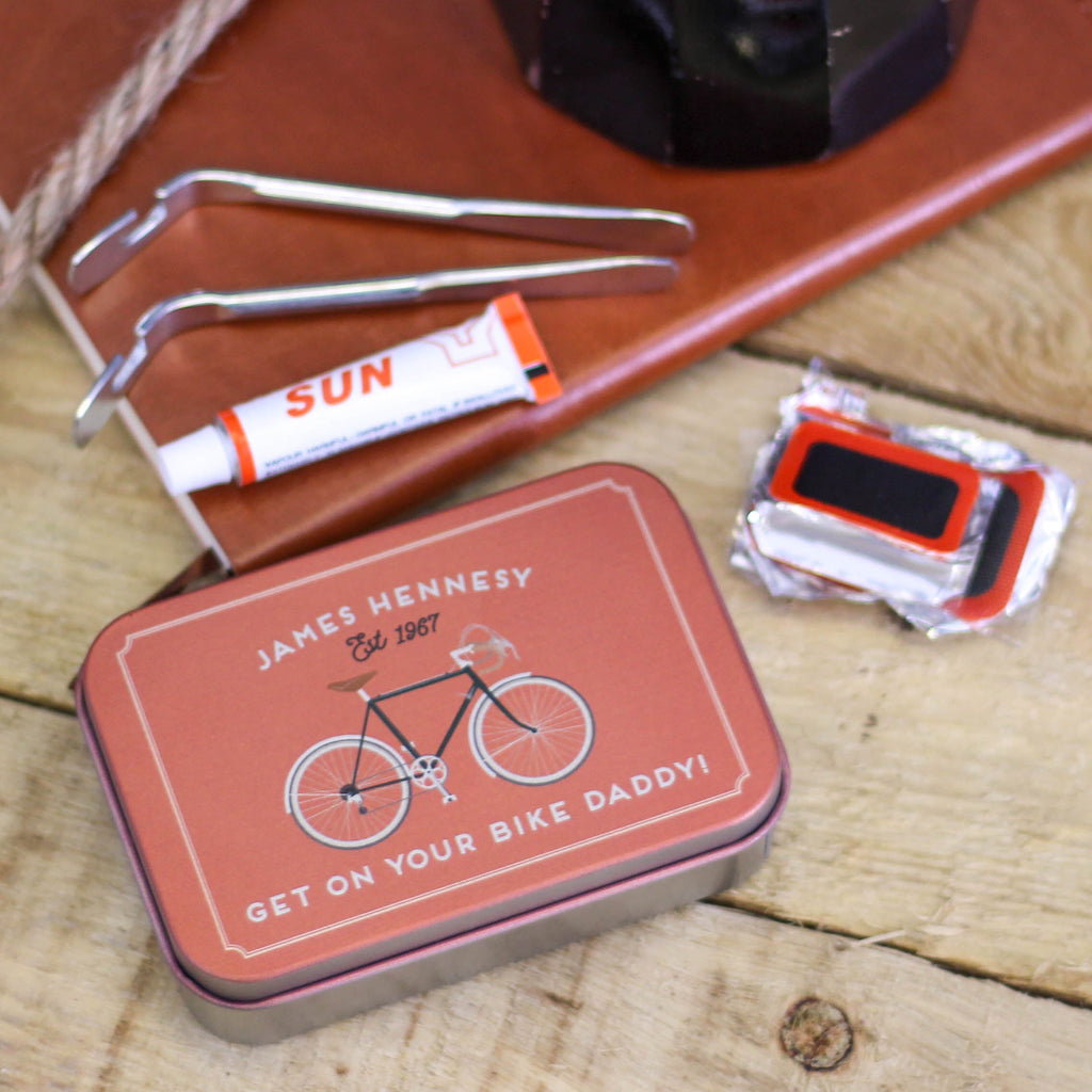 Personalised Retro Bike Puncture Repair Kit Gift