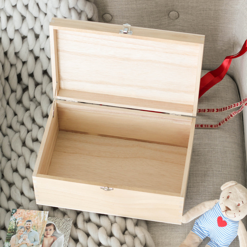 Personalised Babies First Christmas Wreath Keepsake Box