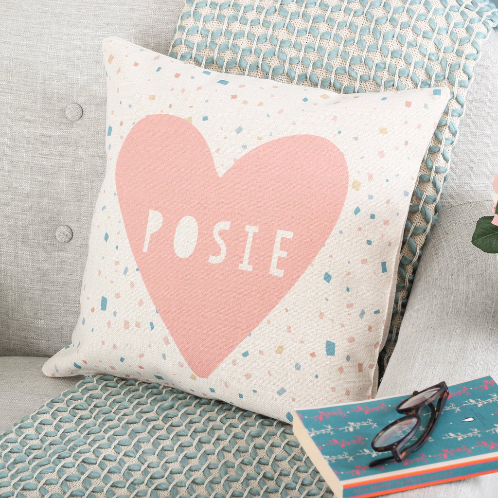 Personalised Heart Name Cushion